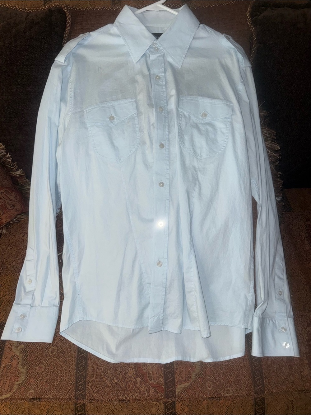 7 Diamonds  Large
Light Blue Button-Up Shirt